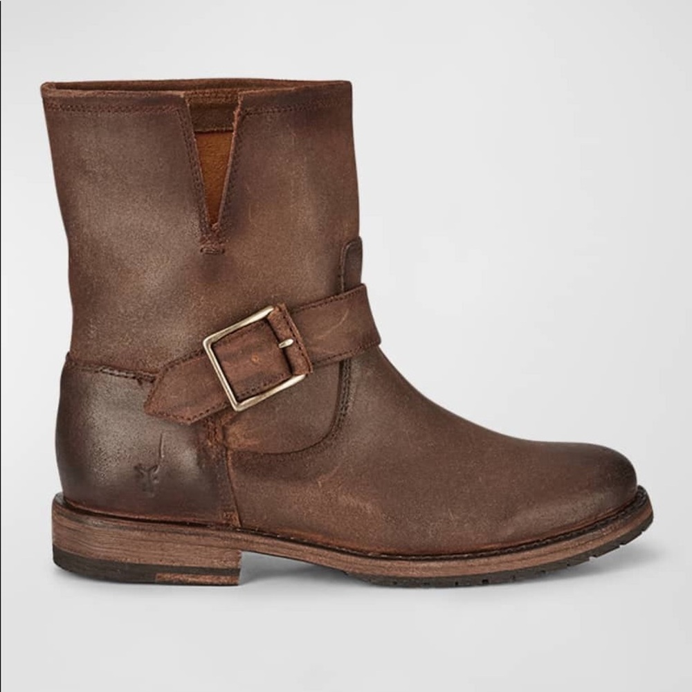 FRYE ‘Natalie Leather Short Engineer Boot’